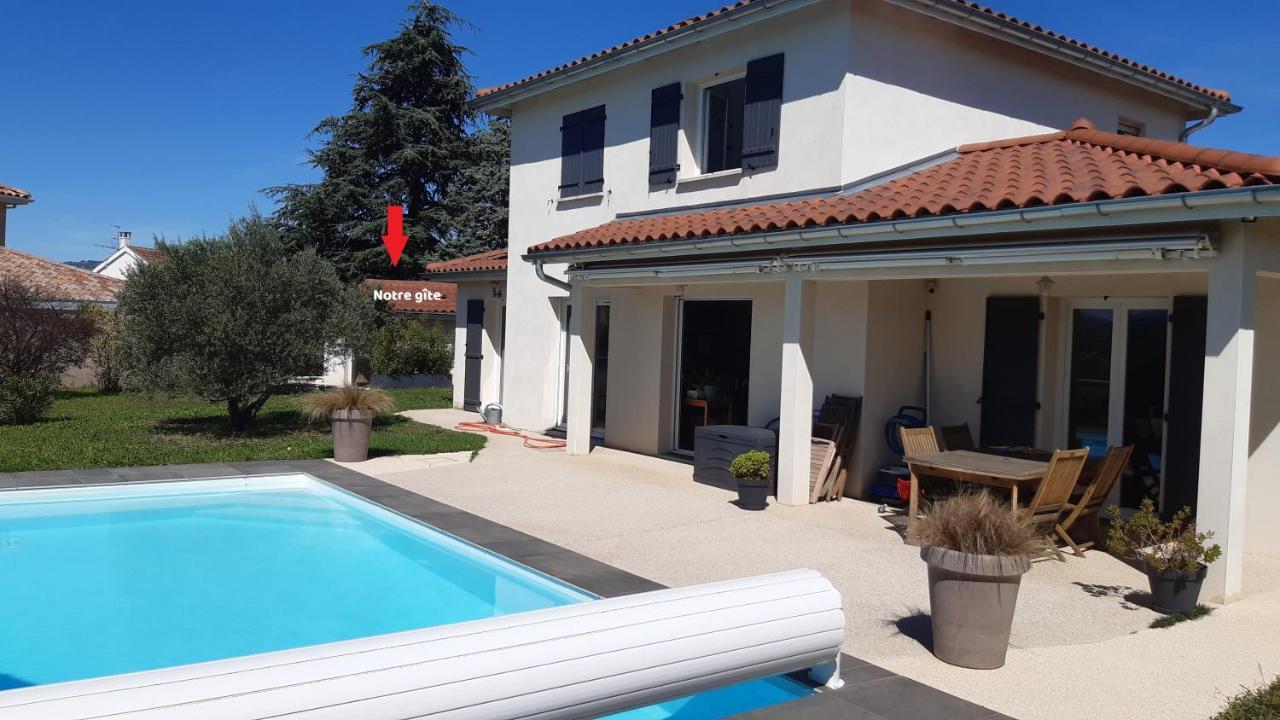 Gite Bambou Avec Piscine Saint-Andeol-le-Chateau Exteriör bild